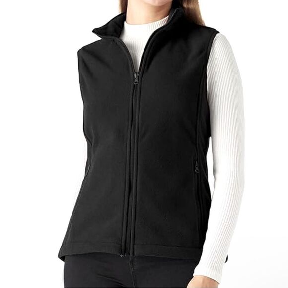 Woolrich Jackets & Blazers - Woolrich Women’s Black Full Zip Fleece Vest W/Pockets & Logo (Size: XL)